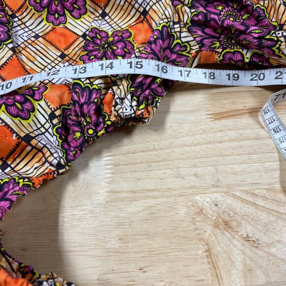 Autumn Adeigbo NWOT Ilona Floral Print Side Cutout Puff Sleeve Blouse Size 4 - Picture 8 of 12